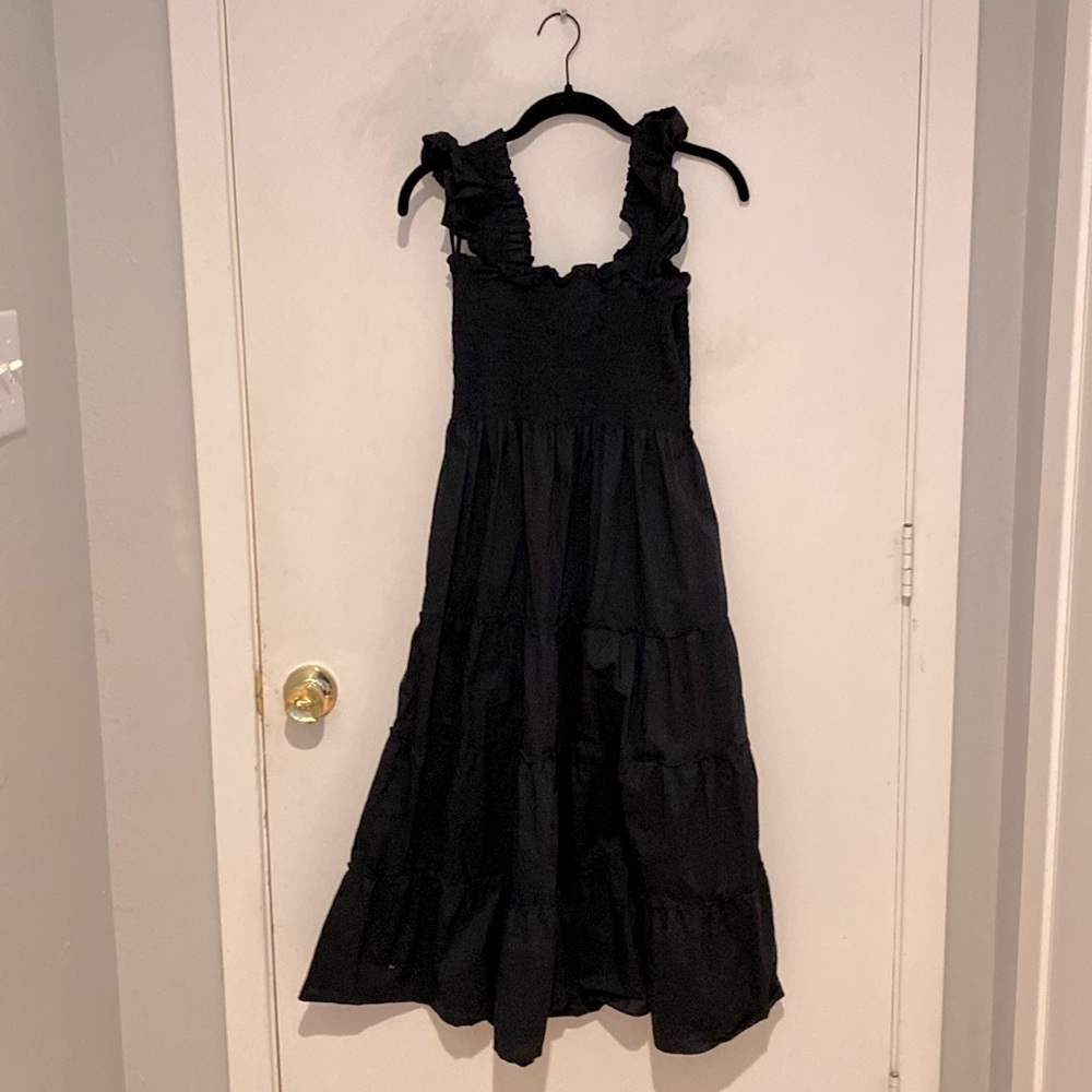 Black hill house Ellie maxi ruffle smocked nap dress - Small
